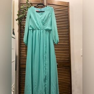 JJ’House , Size L , Teal/ Indigo Blue Dress